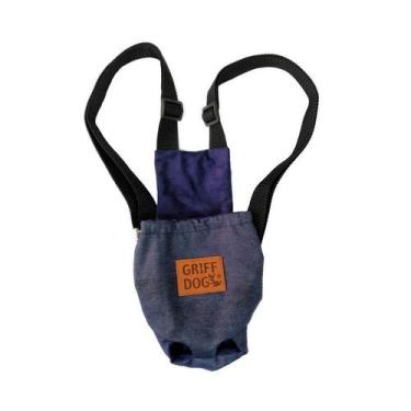 Imagem de Bolsa Canguru Griff Dog para Cães e Gatos Azul - Tamanho 0