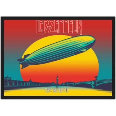 Imagem de Quadro Decorativo Bandas Led Zeppelin Com Moldura Salas e Quartos G02 