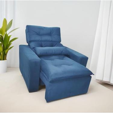 Imagem de Poltrona do Papai Retrátil e Reclinável em Tecido Suede  - Veneza Esto