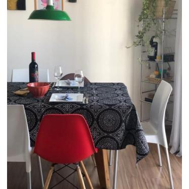 Imagem de Toalha de Mesa Wendy Preta - FASTLAR, 140x140cm
