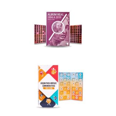 Imagem de álbum para moedas real 1994 a 2035 + álbum olímpicos 2012 a 2016 - Num