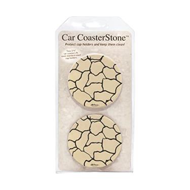 Imagem de CoasterStone Porta-copos de carro CR3704 B & W Zen Iv pacote com 2, tamanho padrão, pedra