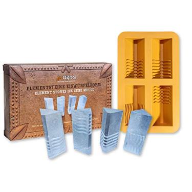 Imagem de getDigital Molde de cubo de gelo Element Stones – Bandeja de silicone reutilizável para cubos de gelo, fácil liberação – para geeks, nerds e fãs de filmes de ficção científica