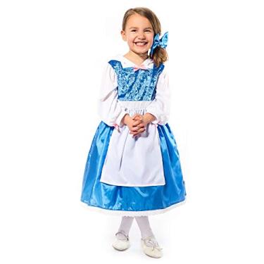 Imagem de Little Adventures Vestido de Dia de Beleza com Laço (Pequena Idade 1-3) - Lavável na Máquina Infantil Brincar Brincar e Vestido de Festa Sem Glitter, Branco, Small Age 1-3
