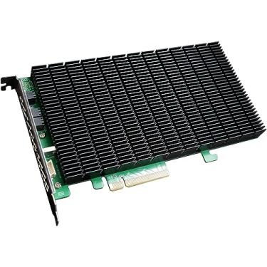 Imagem de Controlador RAID NVMe Highpoint SSD6204A sem motorista, inicializável 4X M. 2 PCIe Gen3 x8