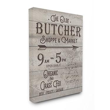 Imagem de Stupell Industries Arte de parede em tela vintage The Old Butcher Shop, 40 x 50 cm, multicolorida