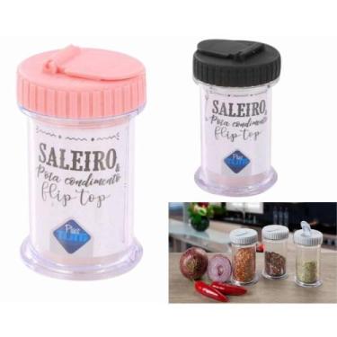 Imagem de Saleiro Porta Condimentos Flip Top Plas Tuti - Plastutti, Rosa