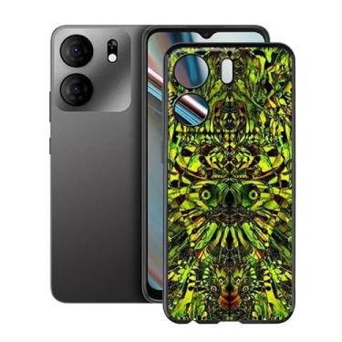 Imagem de HGJTFANY Capa de telefone para BLU View 5 (16.7 cm), capa de TPU à prova de choque, proteção contra quedas de 360° capa de silicone ultra fina macia para BLU View 5 - Duende verde