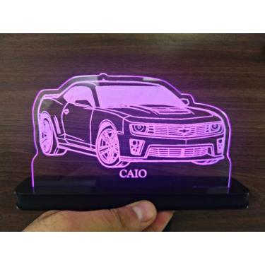 Imagem de Luminária Decorativa com LED Camaro 01 - Hobbies do Ofício, Rosa