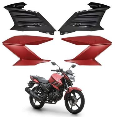 Imagem de Kit carenagem aba aleta complemento fazer 150 vermelho fosco 2022 - Pa