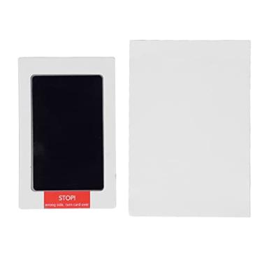 Imagem de Almofada de tinta para pegadas Kit seguro para mãos e pegadas de bebê de secagem rápida para recém-nascidos Nova mamãe presente Preto, material seguro, secagem rápida, fácil de (Azul escuro)