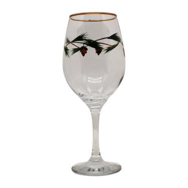 Imagem de Taça Vidro p/Vinho Borda Dourada Transp.Esquilo 350ml -Unid. - Luiz Sa