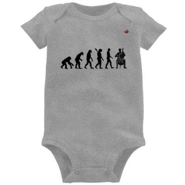 Imagem de Body Bebê Evolução do Violoncelista - Foca na Moda, Cinza, GG