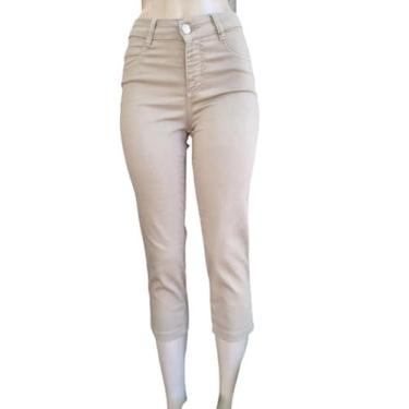 Imagem de Calça Jeans Capri Pantacourt Colorida C/Laycra Cintura Alta  Muito Mai