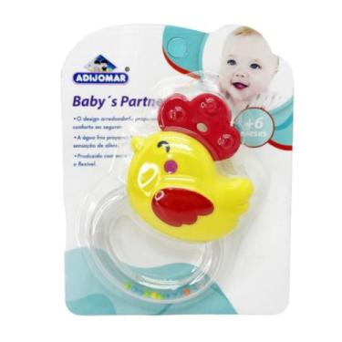 Imagem de Mordedor Bebê Galinha Baby Massageador Gengiva Resfriável Antiestresse