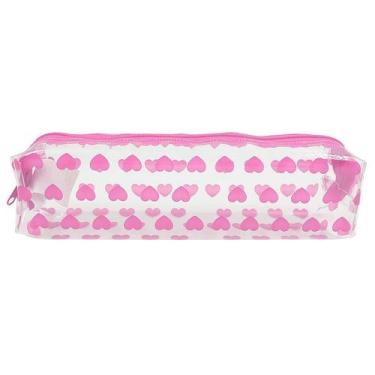 Imagem de Estojo Porta Objeto Coração Transparente - Interponte / WX Gift, Rosa