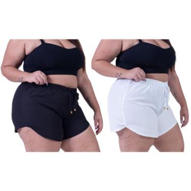 Imagem de Short De Banho Feminino Tactel Saída De Praia Plus Size Piscina Leve F