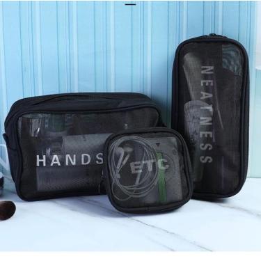 Imagem de Necessaire Bolsa de Viagem Organizador de Objetos Unissexo Em 3 Tamanh