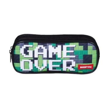 Imagem de Estojo  Infantill Sestini 065778-00   Game Over, verde