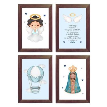 Imagem de Quadro Decorativo Infantil Santo Anjo Guarda Nossa Senhora - Creative 