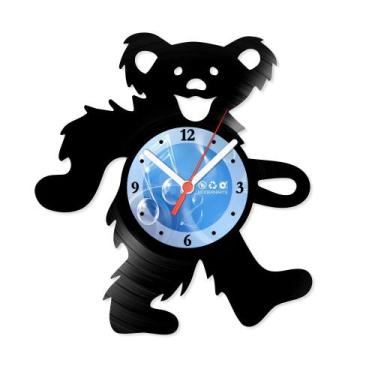 Imagem de Relógio De Parede Disco Vinil Infantil - Ursinho - VIN-017 - Modernart