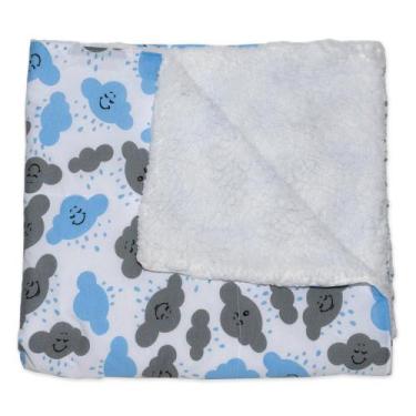Imagem de Manta Sherpa de Bebê Estampada - Talismã, Azul