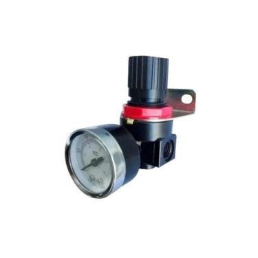 Imagem de Regulador De Pressão De Ar Para Compressor Com Manômetro 1/4 - LAB