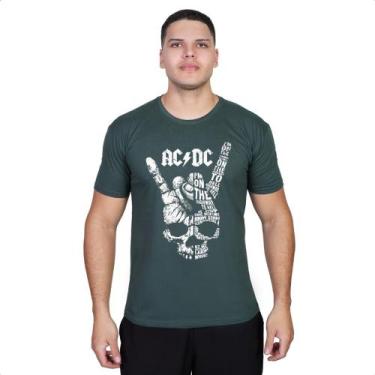 Imagem de Camiseta ACDC Rock Mão Hard Banda Fãs Camisa Algodão Adulto - Cassio H