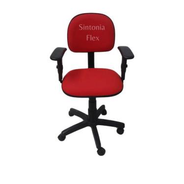 Imagem de Cadeira secretaria com regulagem de altura a gás e com  braço digitado