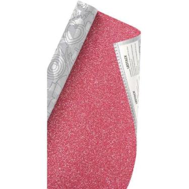 Imagem de Papel de Parede Plástico Adesivo Brilhante Rosa - 45CM X 10M - Leonora