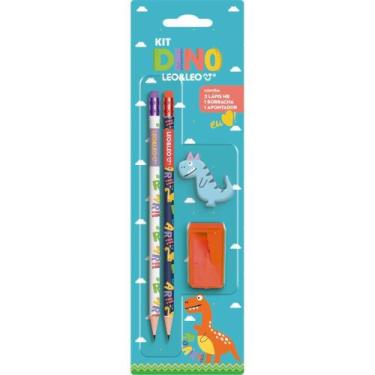 Imagem de Kit Escolar Dino HB com 04 Peças - Leonora