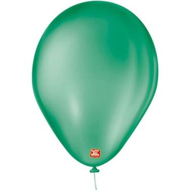 Imagem de Balão Imperial N070 Verde Folha - Pacote com 50 Unidades - Sao Roque