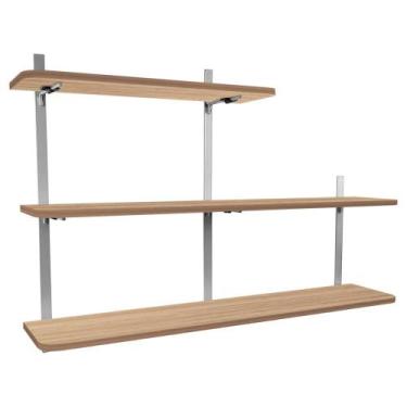 Imagem de Prateleira com 3 Níveis Decoração Sala Escritório Cardiff - Loja da Is