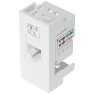 Imagem de Tomada Modulo Fame Para Cabo Rj45 8 Vias Cat 5E