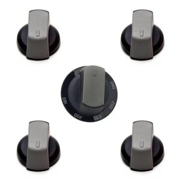 Imagem de 4 Botão Manipulo + Botão Forno Fogão Brastemp BYS4 BFD4 BFS4, BYS4GAR,