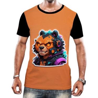 Imagem de Camiseta Camisa Tshirt Animais Cyberpunk Urso Marrom HD 1 - Enjoy Shop