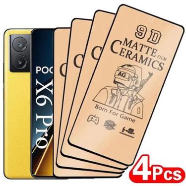 Imagem de Protetores De Tela De Cerâmica Fosca 4 Peças Para POCO X6 pro X5 X3 GT