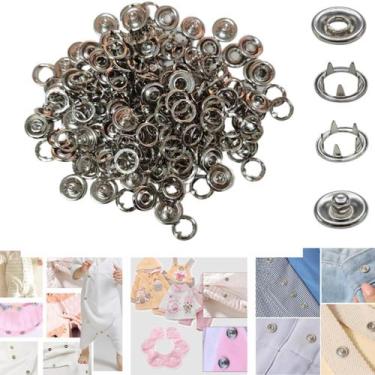 Imagem de Botão De Pressão Metal 35 Tic Tac Para Roupa Bebê Body Não Enferruja 1