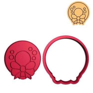 Imagem de Cortador Marcador Guirlanda Decorada Natal Papai Noel - DOCE IMPRESSO,