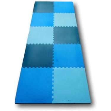 Imagem de Kit Tatame Infantil Azul 8 Peças: Conforto, Segurança e Alegria para os Pequenos!