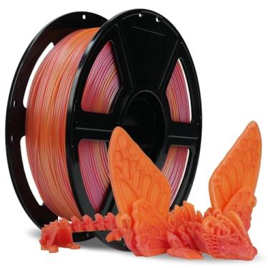 Imagem de FLASHFORGE Filamento PLA rápido 1,75 mm +/- 0,02 mm gradiente amarelo a rosa, impressão máxima de alta velocidade de 500 mm/s, filamento de impressora 3D 1 kg (2,2 lbs), mudando de cor com luz