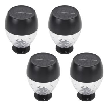 Imagem de 4pcs Luzes de Parede Solares, Luzes de Cerca Solares Projetam Lindo Padrão de Flores, Luz Solar Externa Com Eficiência Energética para Quintal, Paredes, Escadas, Cercas,