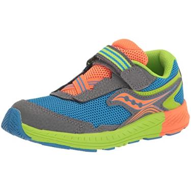 Imagem de Saucony Ride 10 JR Running Shoe, Blue/Multi, 4 Wide US Unisex Little_Kid