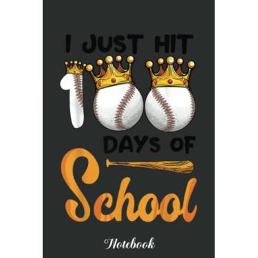 Imagem de I Just Hit 100 Days, Happy 100th Day of School Notebook Vintage: Funny 100 Days Of School Gift Lined Notebook Confetti Writing Diary Planner Gift for ... Children, Blank 110 Pages, 6x9 inches