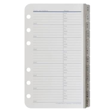 Imagem de FranklinCovey - Separadores de endereco/telefone Expansao para planejadores (bolso)