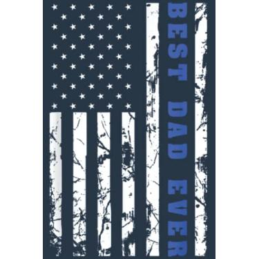 Imagem de Best Dad Ever US Vintage Flag Patriotic Parents Father Men: Study Notebook, 6 x 9 inches, 120 pages