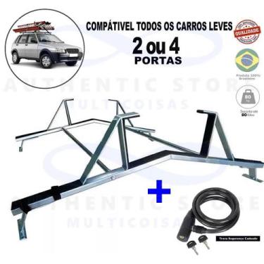 Imagem de Rack Teto Escada Corsa Hatch Sedan 2 E 4 Pts + 1 Trava Seg - Doxa