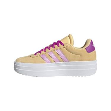 Imagem de adidas Tênis esportivo unissex infantil Vl Court Bold, Matiz laranja/lilás/rosa claro, 3.5 Little Kid