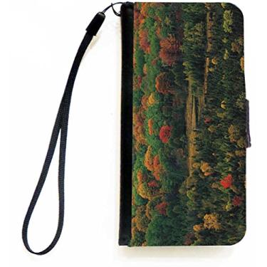 Imagem de Rikki Knight Capa carteira flip colorida Sunset Forest Mountain com aba magnética para Apple iPhone 5c