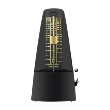 Imagem de Luwecf Metrônomo trilha precisa batida tempo metal estável ajustável prático som alto universal violoncelo saxofone bateria piano, Preto